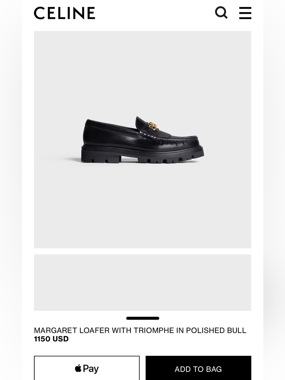 Celine MARGARET LOAFER WITH TRIOMPHE